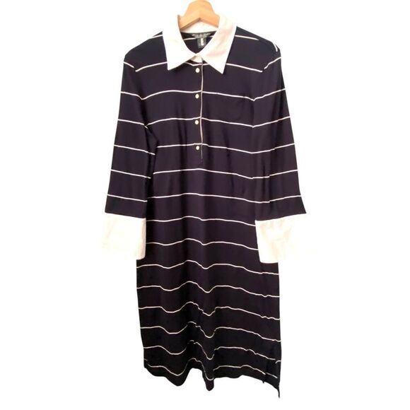 Brooks Brothers Dresses & Skirts - Brooks Brothers Elegant Black and White Striped Dress in Size Large